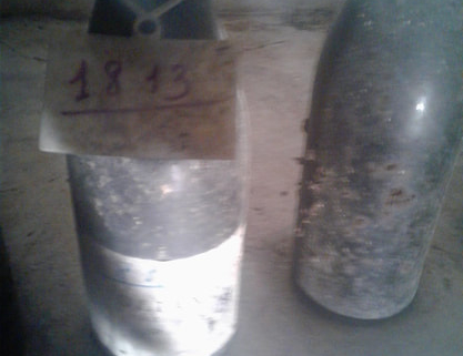 Bottles in the cellar at Villa Era, Alto Piemonte