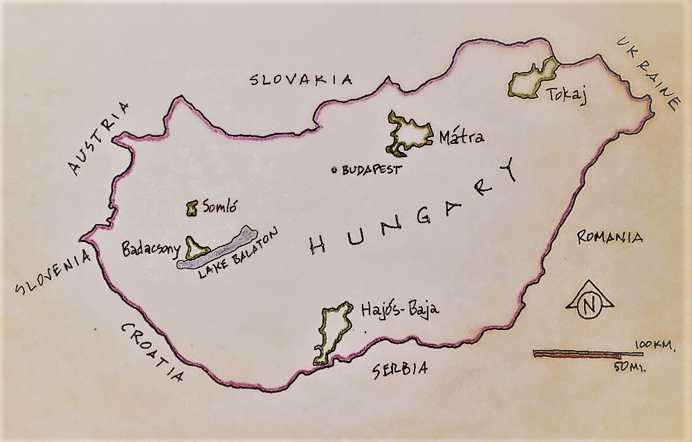 Hungary Wine Map